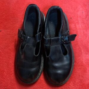 Kids Dr Martens Black Leather Mary Jane Shoes Size US 3